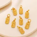 Pendentifs porte-bonheur plaqués or pour bracelet collier DIY fabrication bijoux accessoires. - 5x14mm