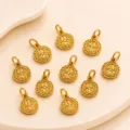 Ancient gold pouch pendant charms, sand gold DIY jewelry accessories for bracelets 9pcs - Style G