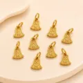 Gold color DIY jewelry charm pendant retro accessories sachet bell shape for bracelet necklace making - Style I