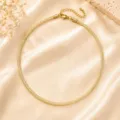 Collana tubolare in rete dorata con chiusura a moschettone girocollo con strass scintillanti - Collana / 45cm con Estensione di 5cm / Oro