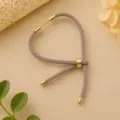 Verstelbare Milanese gevlochten armband DIY halffabrikaat sieraden met gouden buizen. - Lichtbruin