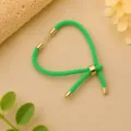 Groene geweven Milanees koord armband DIY sieraden maken verstelbare metaal schuifknoop - Groen