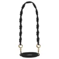 Cinturino in silicone nero per bottiglie con motivi floreali e clip metalliche per lo sport. - Anello per Tazza + Cinturino / Nero