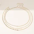 Exquisite multi-layer gold waist chain set with sparkling rhinestones and shiny discs. - Gold Style (DZ0362jinse)
