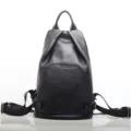 Zaino donna in vera pelle nera antirapina borsa casual da viaggio moda elegante borsa - Nero