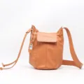 Brown leather bucket bag, stylish cowhide shoulder bag for women commuter daily use. - Dark Brown