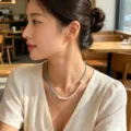 Elegante collana girocollo in turchese e perla d'acqua dolce, gioiello stile vintage. - Turchese - Perle Multi-Dimensione