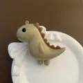 Mignon pendentif porte-clés en acrylique dinosaure charm de sac pour femmes et filles - Marron
