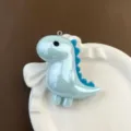 Joli pendentif dinosaure en acrylique pour porte-clés sac décoration de voiture cadeau - Bleu clair