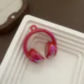 Acrylic UV Headphone Pendant DIY Cute Charm for Phone Chain Bag Jewelry Accessory Material - Red