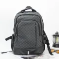 Trendy men's canvas backpack with multi-compartments for outdoor travel and business use. - New Plaid