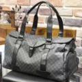 Men travel duffel bag large capacity business trip luggage handbag dark grey stylish new - New Plaid