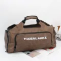 Grand sac de sport de voyage avec compartiment à chaussures sac de fitness étanche. - Marron