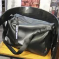 Black waterproof large capacity men messenger bag, casual travel shoulder fitness bag. - Black
