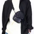 Men black crossbody phone bag casual small messenger bag vertical shoulder bag stylish - Black