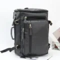 Men large capacity business backpack multifunctional outdoor travel laptop bag black stylish - Black