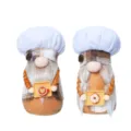 Cute chef gnome plush doll set with coffee and donut, perfect home decor table ornament gift. - Set / 2 Pieces/Pack