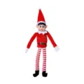 Weihnachten Elfe Puppe Dekoration rot weiß gestreift Regal Sitzer Plüschtier Deko - Rot