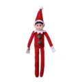 Weihnachtself Plüsch Puppe Rote Festliche Regal Dekoration Ornament Spielzeug Figur - Rot Goldener Seidenstil