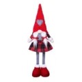 Muñeco de Peluche Gnomo de Navidad Nórdico Sombrero de Cuadros Rojo Telescópico Decoración - Gnomo Telescópico Femenino