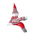 Christmas Snowman Plush Curtain Buckle Holiday Home Decor Red Grey Stuffed Doll Toy - Snowman Curtain Buckle