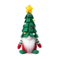 Christmas gnome plush doll with green tree hat and white beard holiday festive decoration - Green