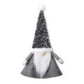Christmas sequin gnome faceless doll plush toy holiday decoration grey white beard ornament - Grey