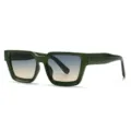 Occhiali da sole quadrati marmo verde tendenza retrò montatura spessa per donna uomo - Stile Marmo Verde Arancio Montatura Verde (356)