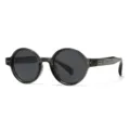 Lunettes de soleil polarisées rondes classiques pour hommes et femmes avec monture grise. - C6 Monture Grise Verres Gris