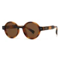 Ronde gepolariseerde zonnebril in schildpadlook voor dames en heren, UV-bescherming. - Schildpad Thee Lenzen