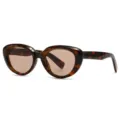 Trendy tortoiseshell cat-eye sunglasses for men and women, stylish vintage eyewear. - Tortoise Frame Champagne Lens
