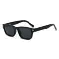 Klassische schwarze quadratische Sonnenbrille für Damen und Herren, cooler Streetwear UV-Schutz. - C1 Schwarzer Rahmen Schwarzgrau