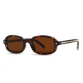 Gafas de sol carey vintage con lentes marrones y detalles dorados en las patillas, estilo retro chic. - Marco Carey Lente Té Oscuro