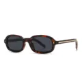 Gafas de sol carey retro mujer hombre, montura ovalada gruesa vintage proteccion UV chic. - Marco Carey Lente Gris Negro