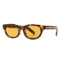 Retro schildpad zonnebril met gele lenzen, stijlvolle vintage ovale montuur voor dames. - C9 Schildpad Gele Lens
