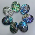 Natural Abalone Shell Oval Pendants Colorful Mother of Pearl Jewelry Components DIY - No Hole / 40x50mm