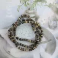 Natural sea shell spacer beads irregular round chips for DIY jewelry making bracelet necklace - Approx 5mm (Length Approx 60cm) / Black and Gray