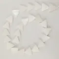 White triangle shell beads strand 15-16mm natural mother of pearl DIY jewelry making. - White