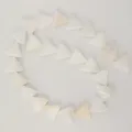 Natural mother of pearl shell triangle loose beads for DIY jewelry making necklace 15-16mm - Oil Flower Color