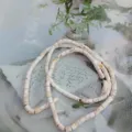Natural white shell tube spacer beads for DIY jewelry making bracelet necklace accessories - Irregular Spacers / Pink and White