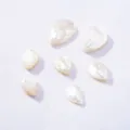 Natural mother of pearl shell DIY charms teardrop faceted jewelry making pieces 1pc - Faceted Rhombus Teardrop Shells