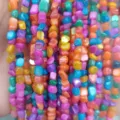 Natural crushed shell irregular gemstone beads for DIY jewelry making, necklace bracelet accessories. - Multi-color