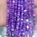 Natuurlijke paarse schelpchips kralen 3-5mm onregelmatige geplette moederschelp strengen voor sieraden - Paars