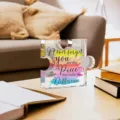 Souvenir en acrylique pièce de puzzle avec citation sur table - Style Puzzle R7-Appréciation de la Contribution de l'Équipe / Largeur Env 8cm Épaisseur 1cm