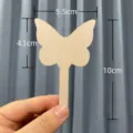 Butterfly-shaped wooden gardening plant labels for succulent flower pots, 10cm height. - Wooden Butterfly