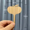 Bamboo plant label with apple shape design, size 6x10cm - Bamboo Apple