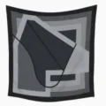 Moderne schwarz grauer geometrischer Seidengefühl großer Schal Winter warmer Schal Damen. - Grau / 90cm