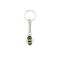 Enamel bee pendant keychain detail shot, alloy metal keyring with cute black yellow stripes. - Enamel Bee Single Pendant (ZMK0045baik) / Medium 8.5cmx2.5cm / Yellow