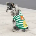 Atmungsaktives gruen weisses gestreiftes Haustier Hundeschirt Sommerkuehlweste fuer Hunde - XL / Grüne Streifen