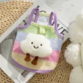 Süße Sommer Haustierweste atmungsaktives Mesh bunte gestreifte Hundekleidung mit Wolke - XS (Empfohlenes Gewicht 0,5-1,5 kg) / Lila Wolke Träger